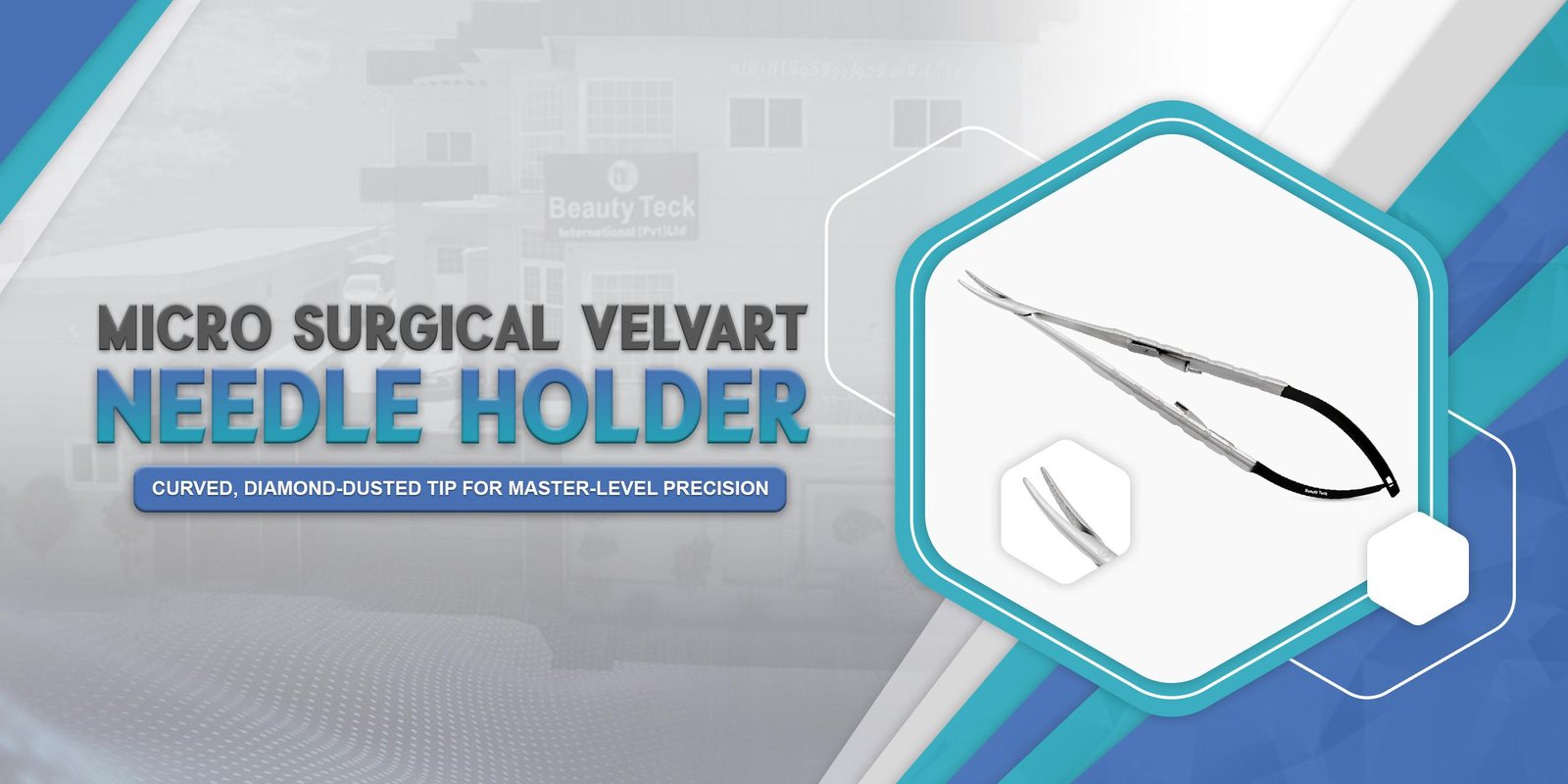 Micro Surgical Velvart Needle Holder: Curved, Diamond-Dusted Tip for Master-Level Precision