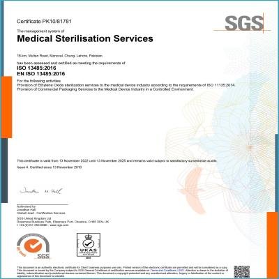 Medical Sterilisation ISO 13485: 2016