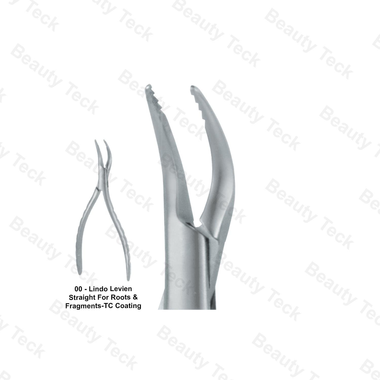 EXTRACTING FORCEPS AMERICAN PATTERN (LINDO LEVIEN STRAIGHT FOR ROOTS AND FRAGMENTS - T.C COATING) FI