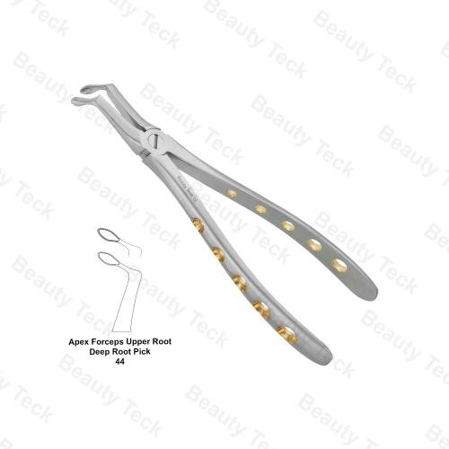  EXTRACTING FORCEPS  ENGLISH PATTERN HOLE HANDLER (APEX FORCEPS LOWER ROOT DEEP ROOT PICK FIG. 45 )