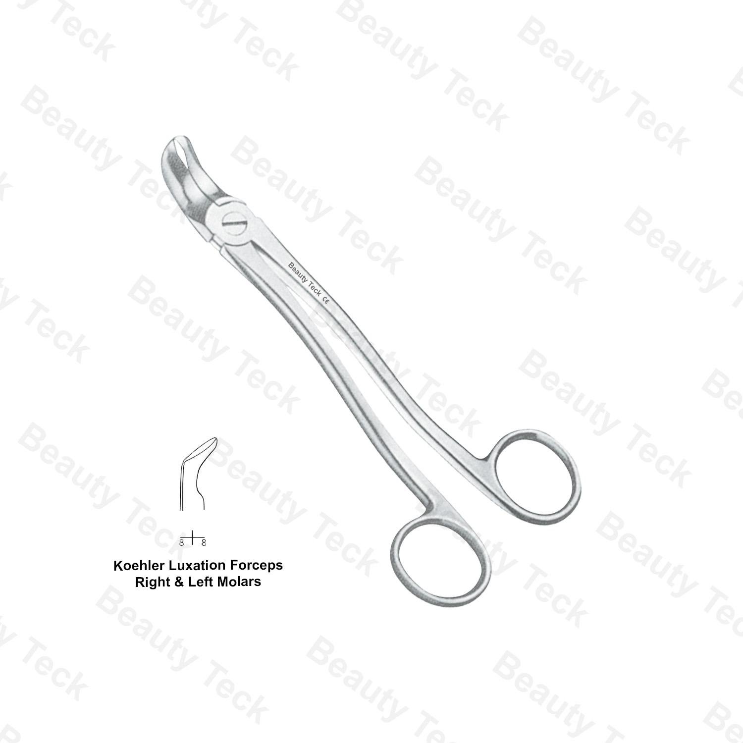 EXTRACTING FORCEPS FOR CHILDERN  ENGLISH PATTERN (KOEHLER LUXATION FORCEPS RIGHT & LEFT MOLARS)