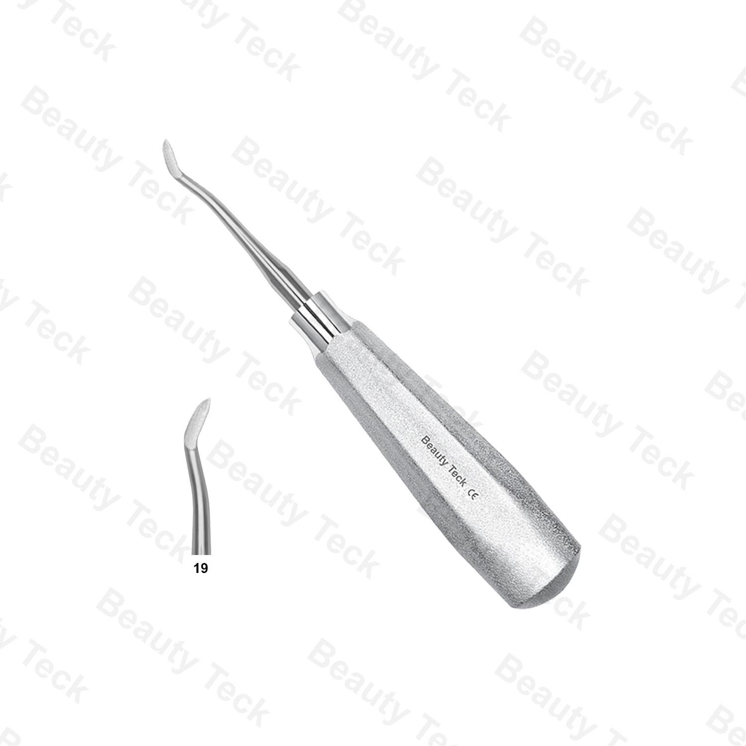  ROOTS ELEVATORS  # 19  (SHORTER LEVERAGE FOR LOWER 1st & 2nd MOLAR ROOTS.ALSO USE FOR PREMOLAR & MO
