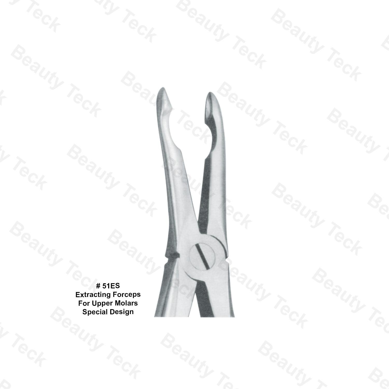 EXTRACTING FORCEPS AMERICAN PATTERN (EXTRACTING FORCEPS FOR UPPER MOLARS SPECIAL DESIGN) # 51ES