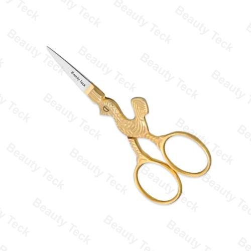 BEAUTY Teck Clock Embroidery Scissors (Half Gold Titanium, Straight) BTB2-1377 