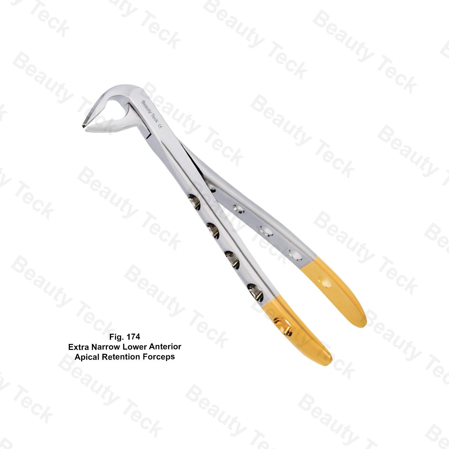 EXTRACTING FORCEPS AMERICAN PATTERN HOLE HANDLE FIG.174 (EXTRA NARROW LOWER ANTERIOR APICAL RETENTIO
