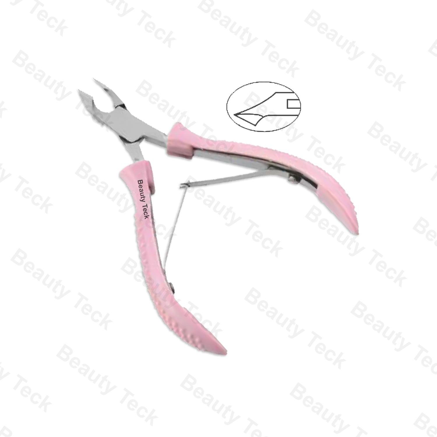  Product Name: BEAUTY Teck Cuticle Nipper (Lap Joint, Double Spring, PVC Handle) BTB3-1298
