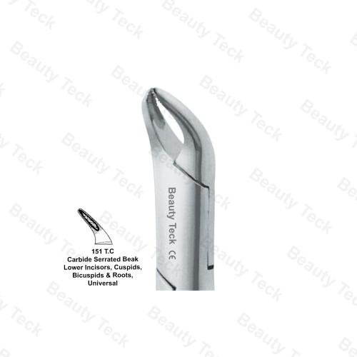 EXTRACTING FORCEPS AMERICAN PATTERN (CARBIDE SERRATED BEAK LOWER INCISORS, CUSPIDS, BICUSPIDS & ROOT