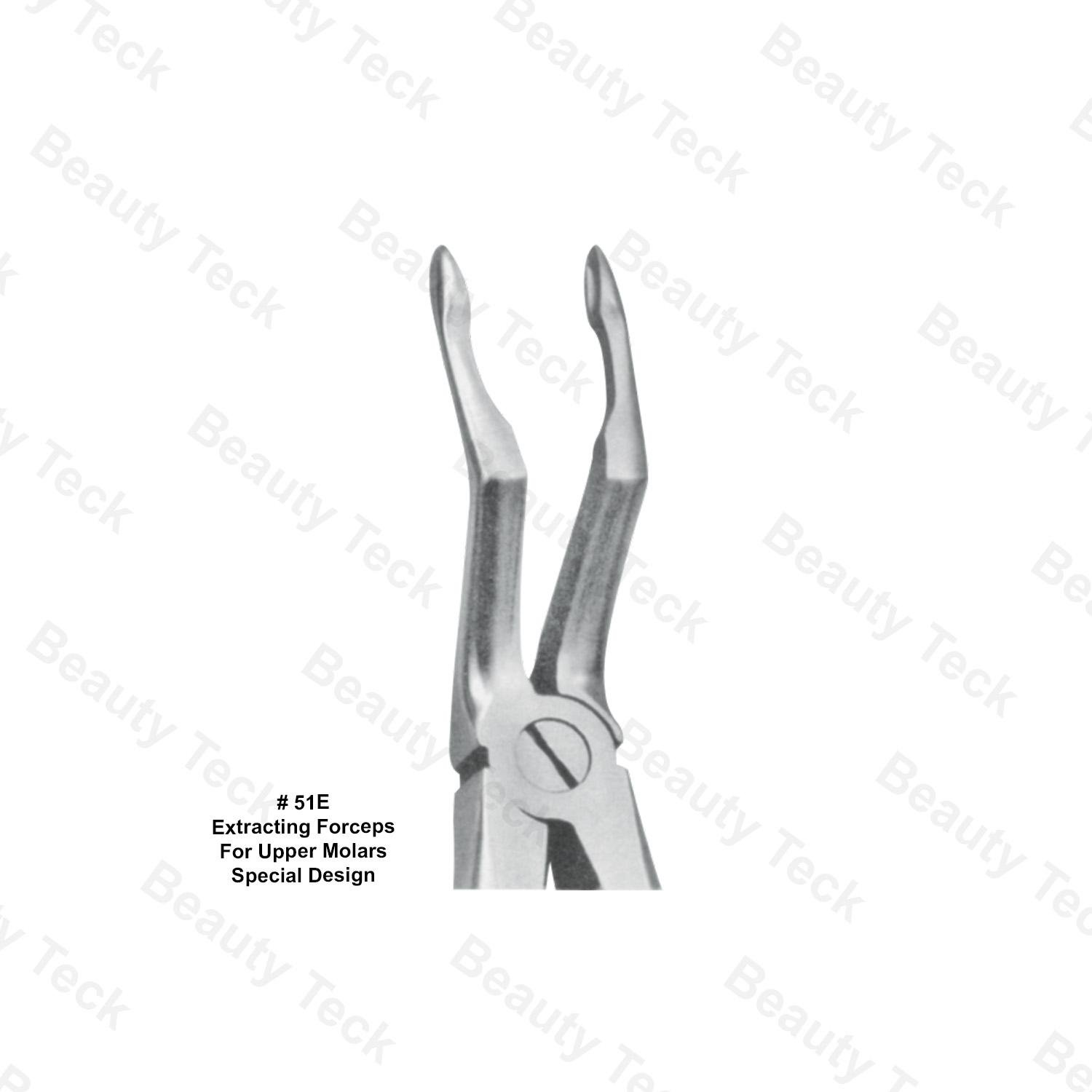 EXTRACTING FORCEPS AMERICAN PATTERN (EXTRACTING FORCEPS FOR UPPER MOLARS SPECIAL DESIGN) #51E
