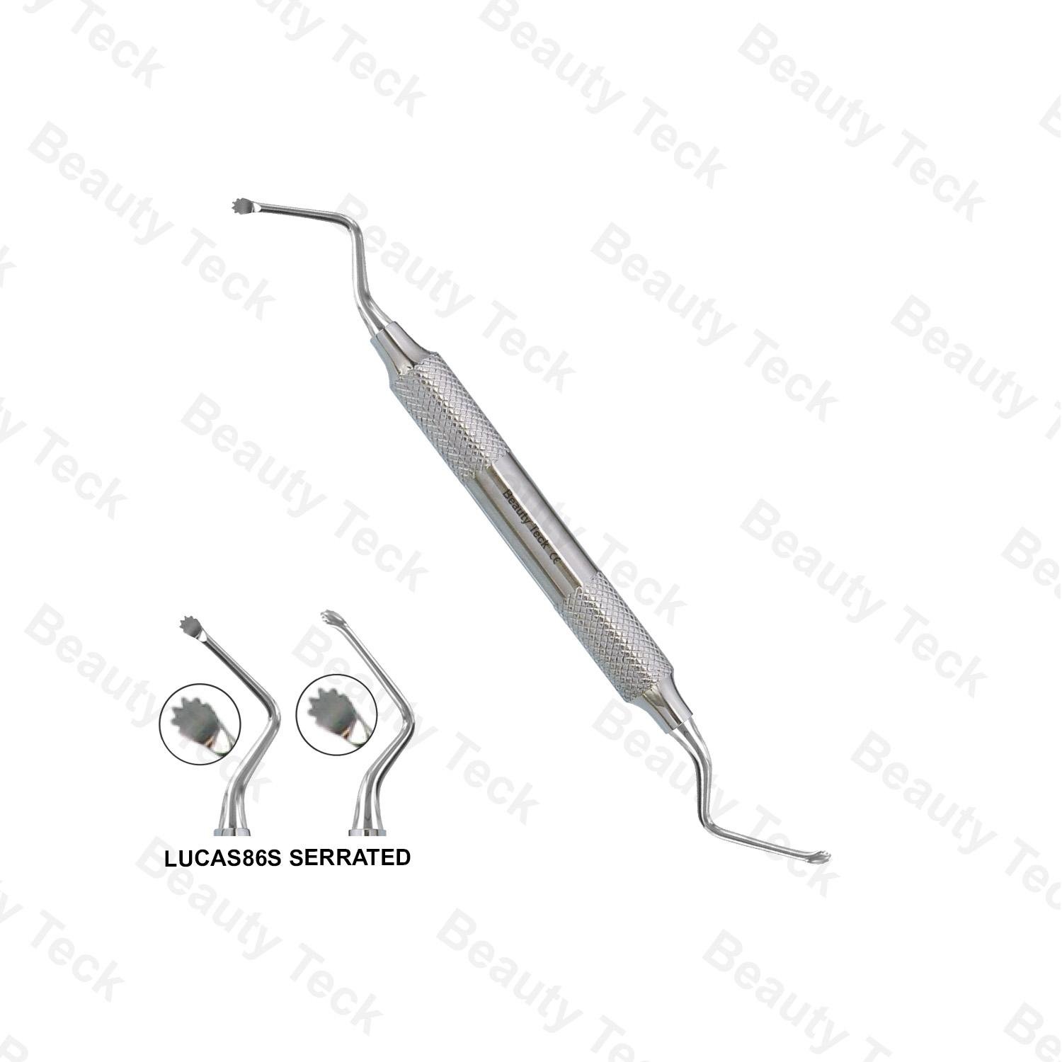 86S LUCAS SERRATED CURETTE