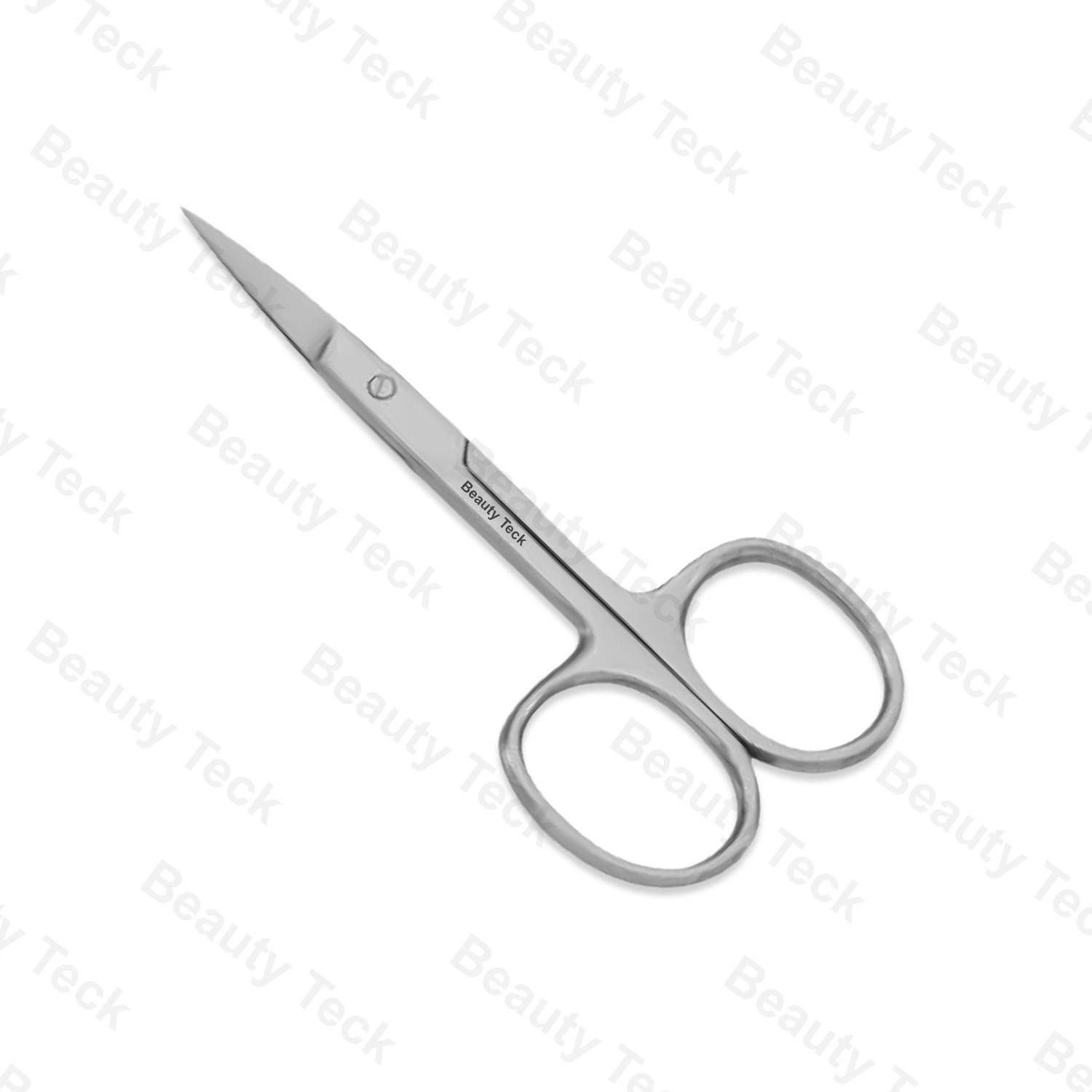 BEAUTY Teck Cuticle Nail Scissors (Fix Screw, Mirror/Satin) Straight: BTB2-1109 