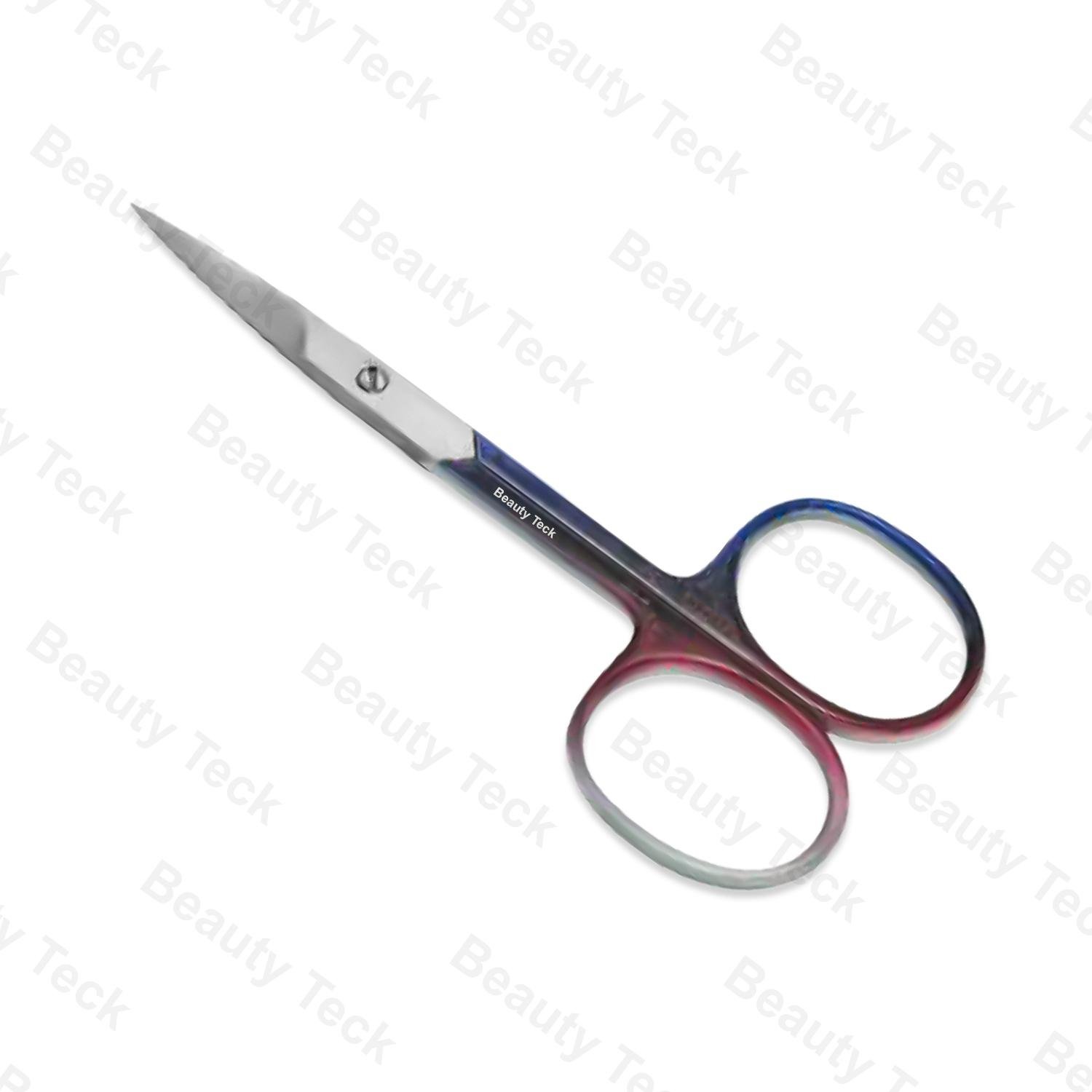 BEAUTY Teck Cuticle Scissors (Euro Screw, Color Coated, Curved) BTB2-1145