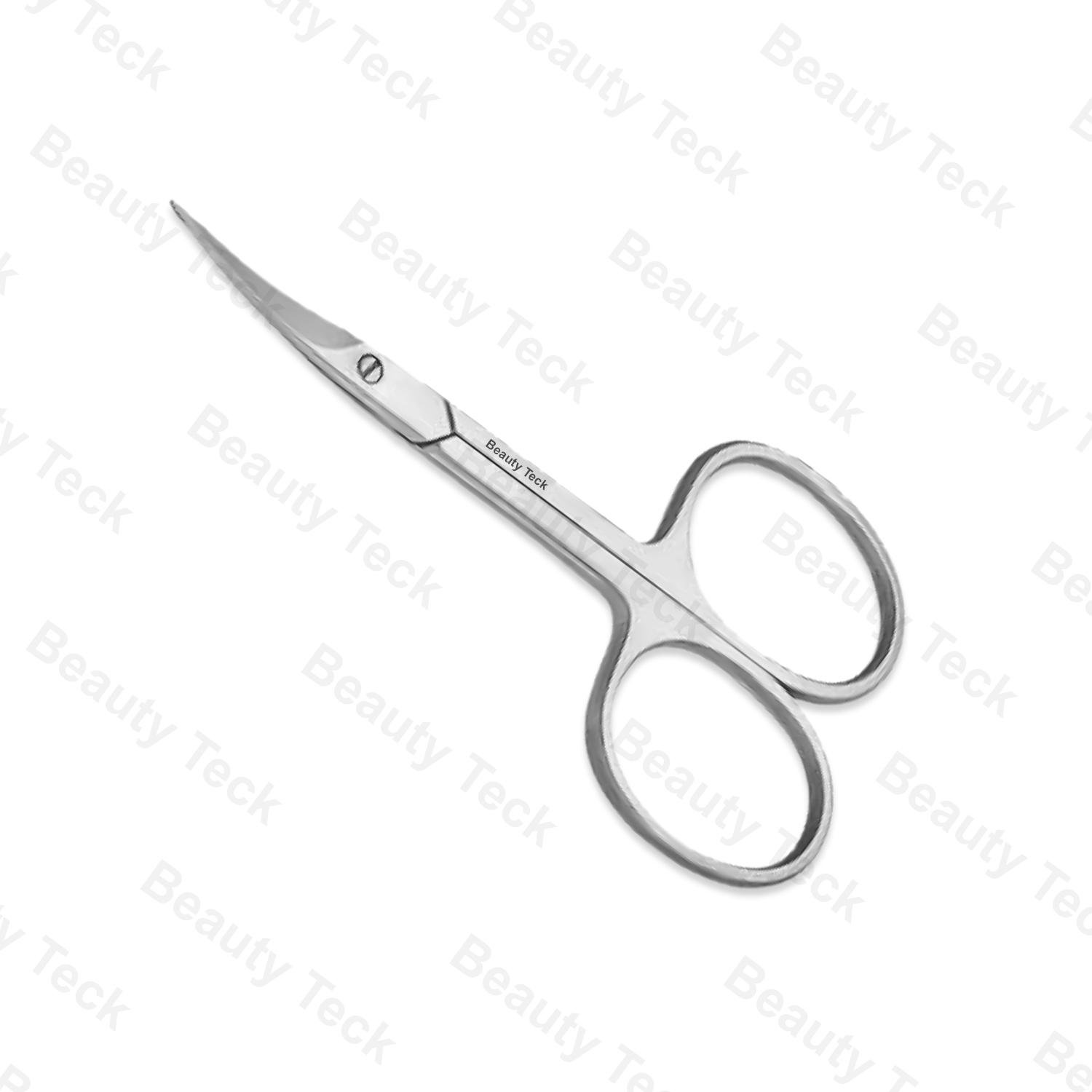 BEAUTY Teck Cuticle Scissors (Fix Screw, Mirror/Satin) Curved: BTB2-1136 