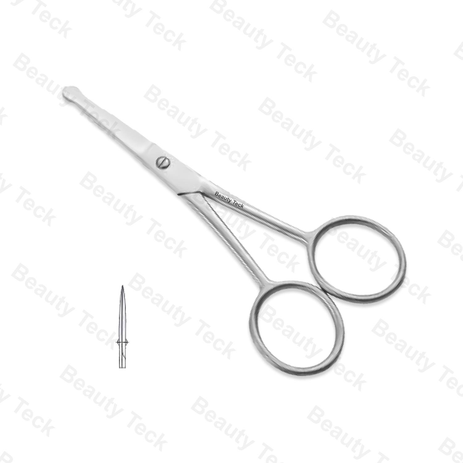 BEAUTY Teck Nose Scissors with Probe (Mirror/Satin, Straight) - Model A BTB2-1335