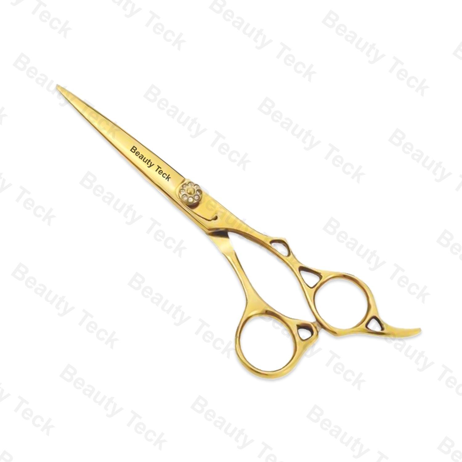 BTB1-1256 Series – Gold Titanium Coated Barber Scissors