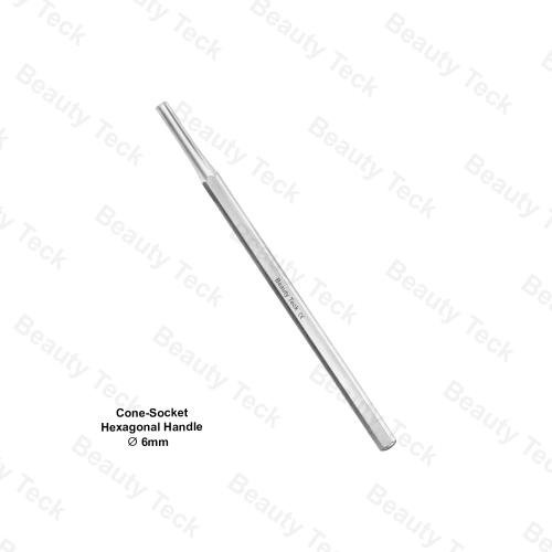 CONE-SOCKET HEXAGONAL MIRROR HANDLE (Ø6mm)