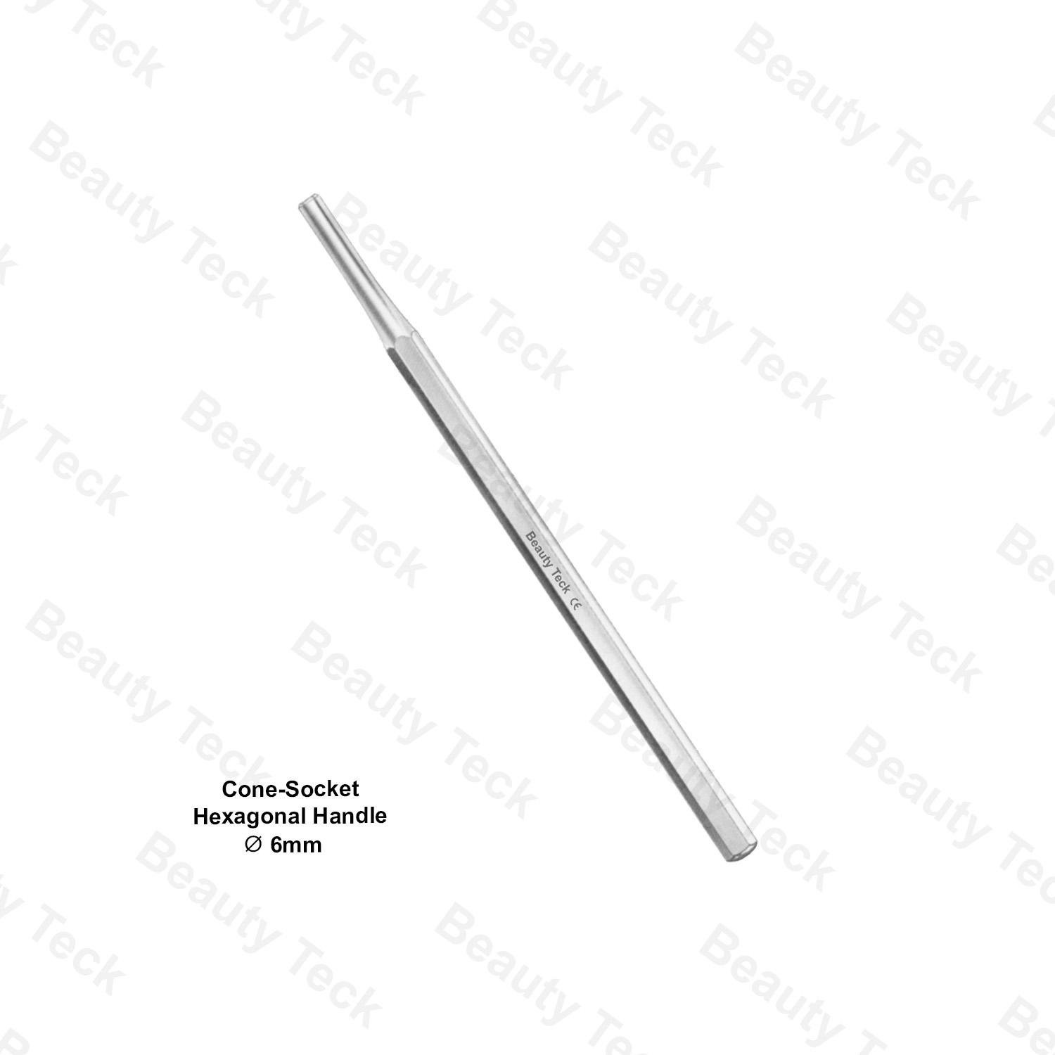 CONE-SOCKET HEXAGONAL MIRROR HANDLE (Ø6mm)