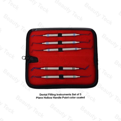 DENTAL FILLING (SET OF 4 PCS) PLANE HOLLOW HANDLE WITH POINT COLOR COATED