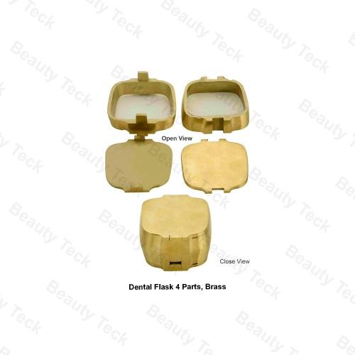 DENTAL FLASK 4 PARTS, BRASS (CLOSE VIEW)