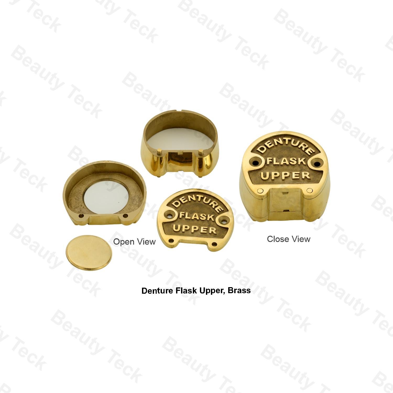 DENTURE FLASK UPPER,BRASS (CLOSE VIEW)