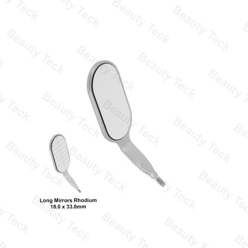 DOUBLE-SIDE MOUTH LONG MIRROR (RHODIUM 18.0×33.0mm)