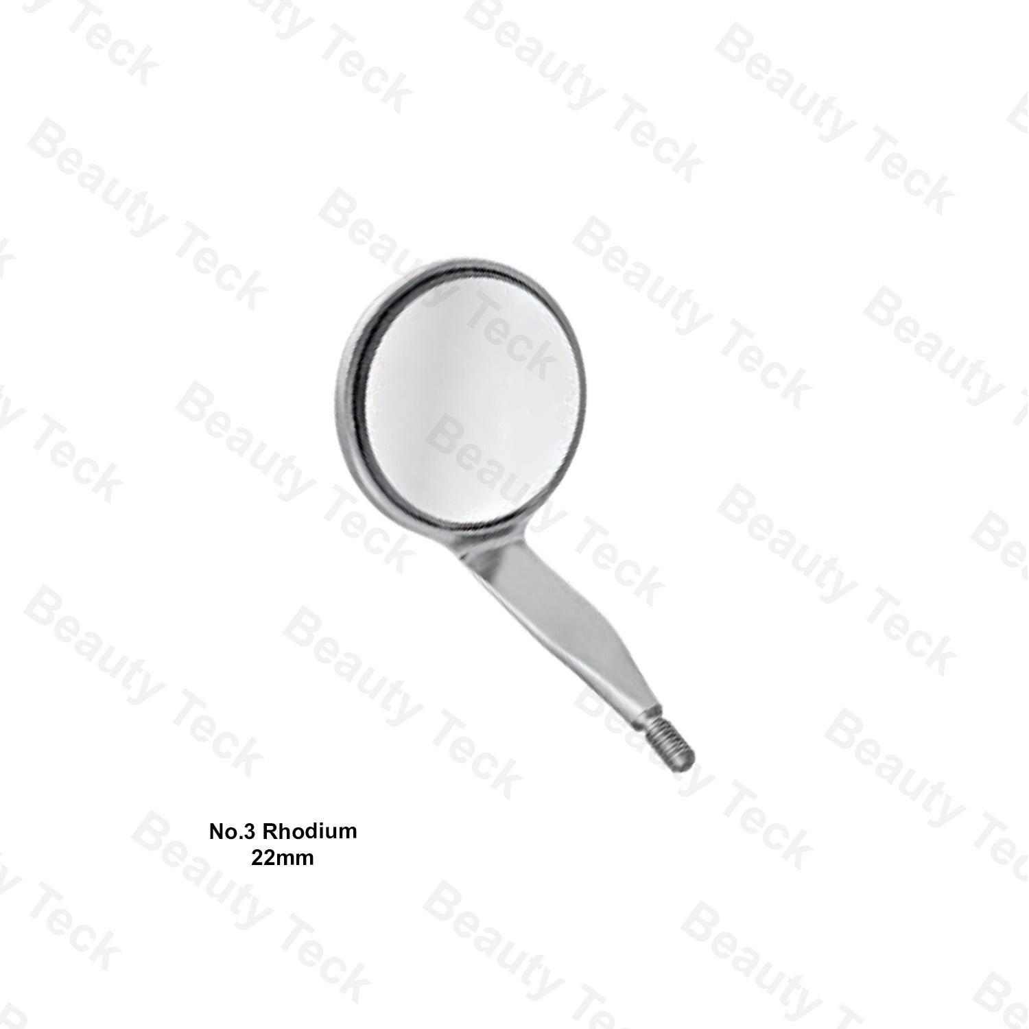 DOUBLE-SIDE MOUTH MIRROR (22mm RHODIUM)