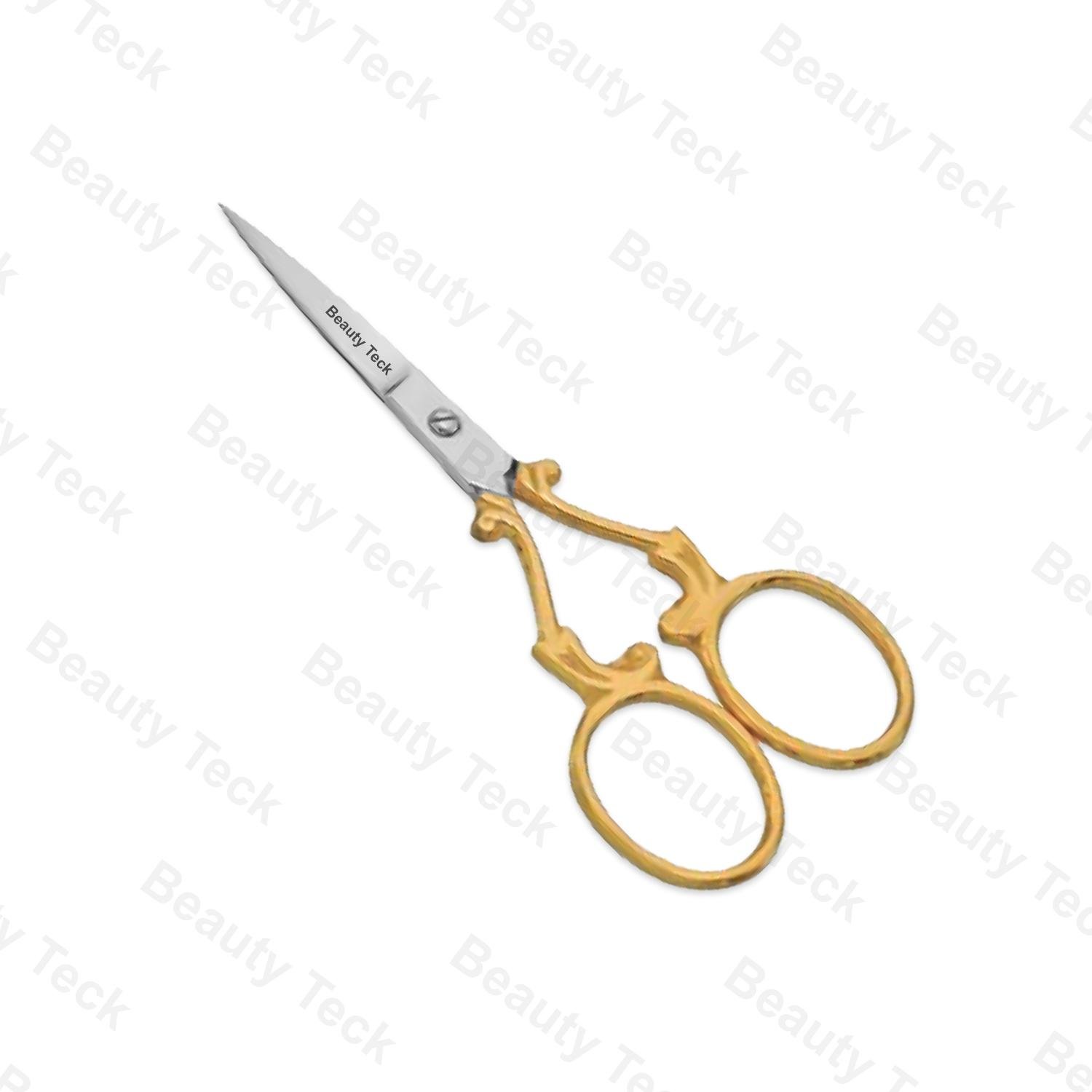 Embroidery Scissors Half Gold Titanium Straight  BTB2-1383