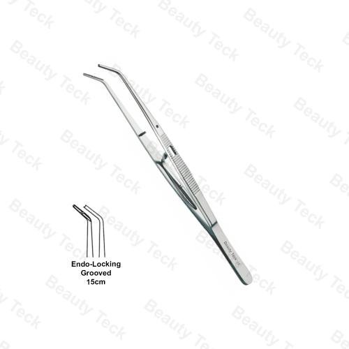 ENDO-LOCKING GROOVED TWEEZER (15cm)