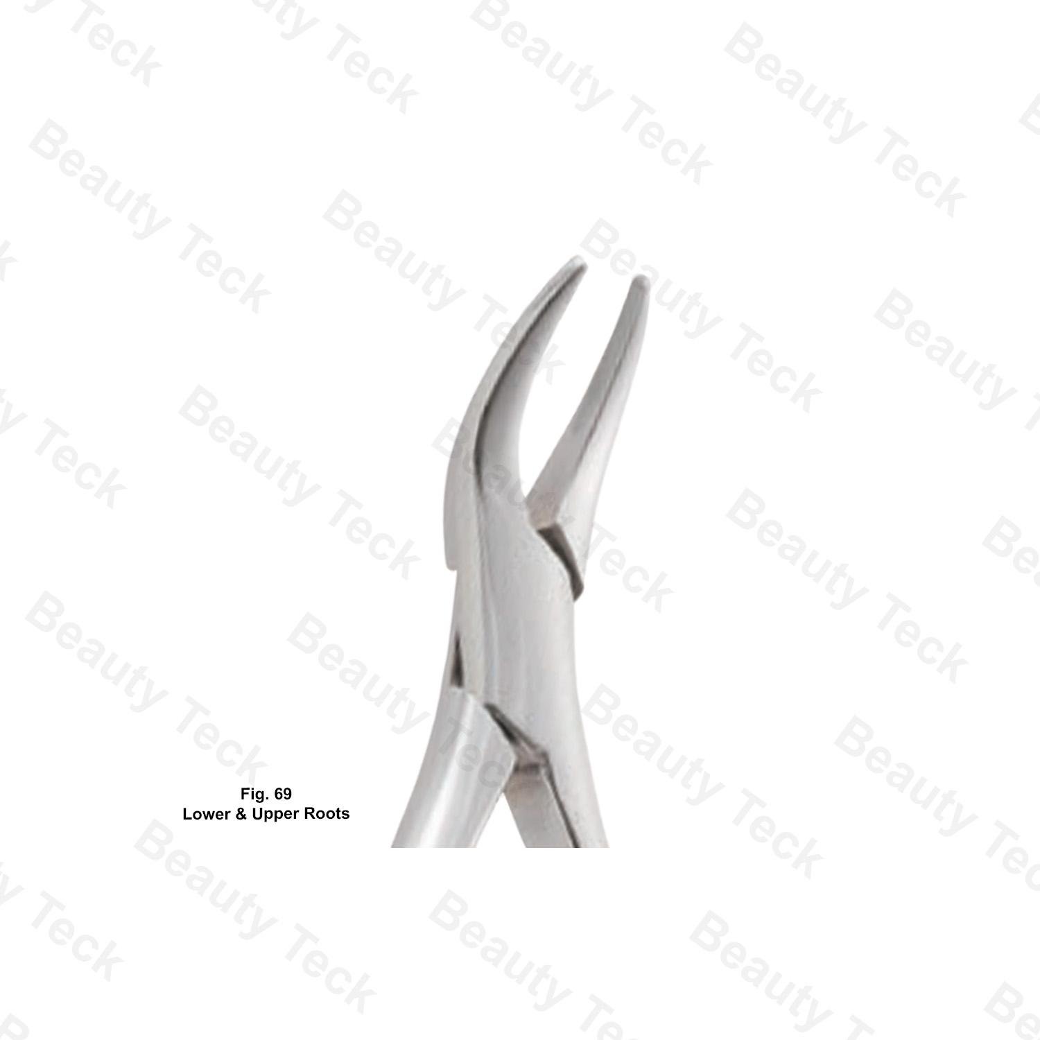 EXTRACTING FORCEP ENGLISH PATTERN (FIG.69 UPPER AND LOWER ROOT FRAGMENTS)