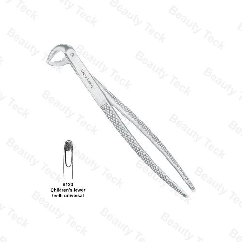 EXTRACTING FORCEPS  #123 ENGLISH PATTERN (CHILDREN'S LOWER TEETH UNIVERSAL)