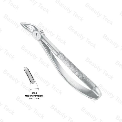 EXTRACTING FORCEPS  #136 ENGLISH PATTERN ( UPPER PREMOLARS AND ROOTS)