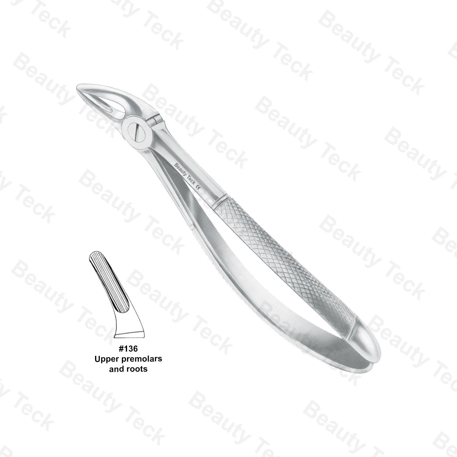 EXTRACTING FORCEPS  #136 ENGLISH PATTERN ( UPPER PREMOLARS AND ROOTS)