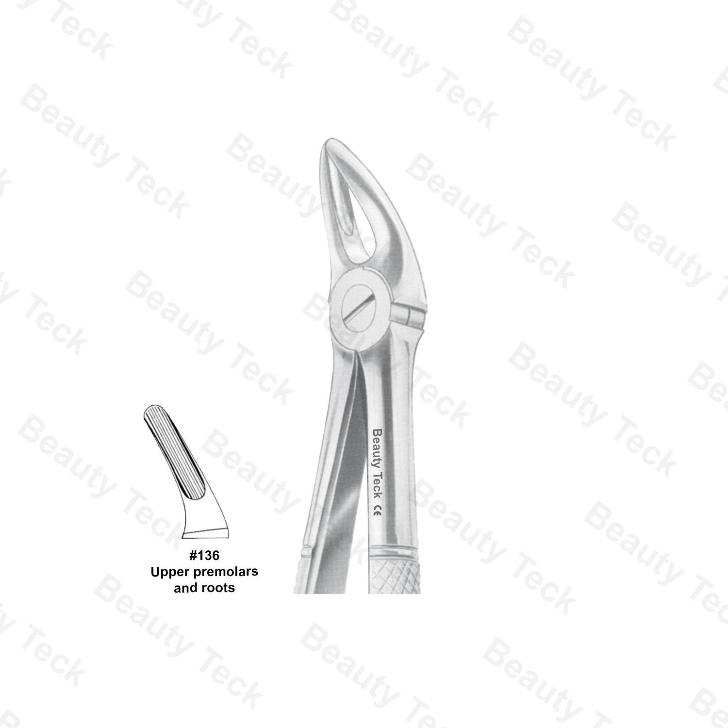 EXTRACTING FORCEPS  #136  ENGLISH PATTERN (UPPER PREMOLARS & ROOTS)