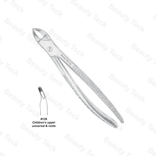 EXTRACTING FORCEPS  #138 ENGLISH PATTERN (CHILDREN'S UPPER UNIVERSAL & ROOTS)