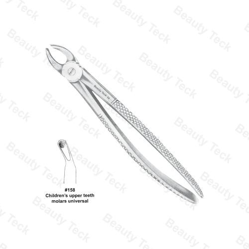 EXTRACTING FORCEPS  #158 ENGLISH PATTERN (CHILDREN'S UPPER TEETH MOLARS UNIVERSAL)