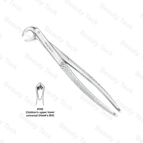 EXTRACTING FORCEPS  #160 ENGLISH PATTERN (CHILDREN'S UPPER LOWER UNIVERSAL HAWK'S BILL)