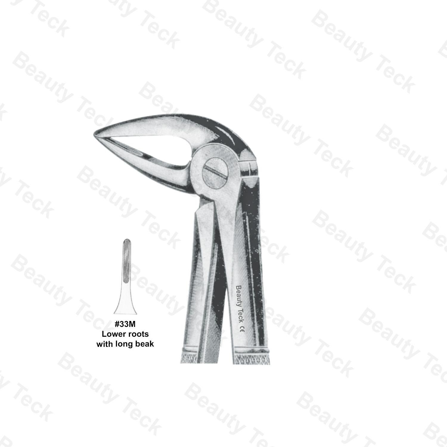 Extracting Forceps #33M English Pattern (Lower Roots with Long Beak)