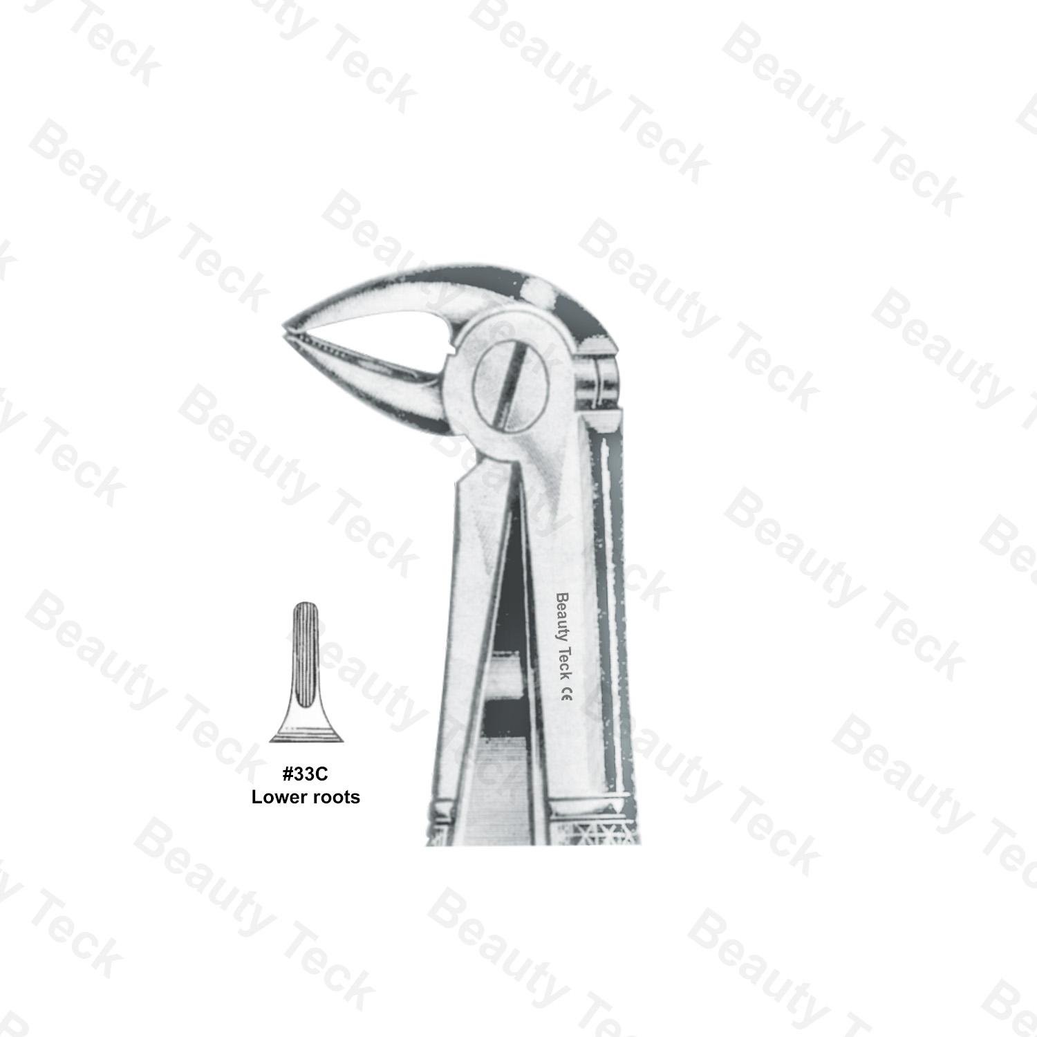Extracting Forceps #33C English Pattern (Lower Roots)