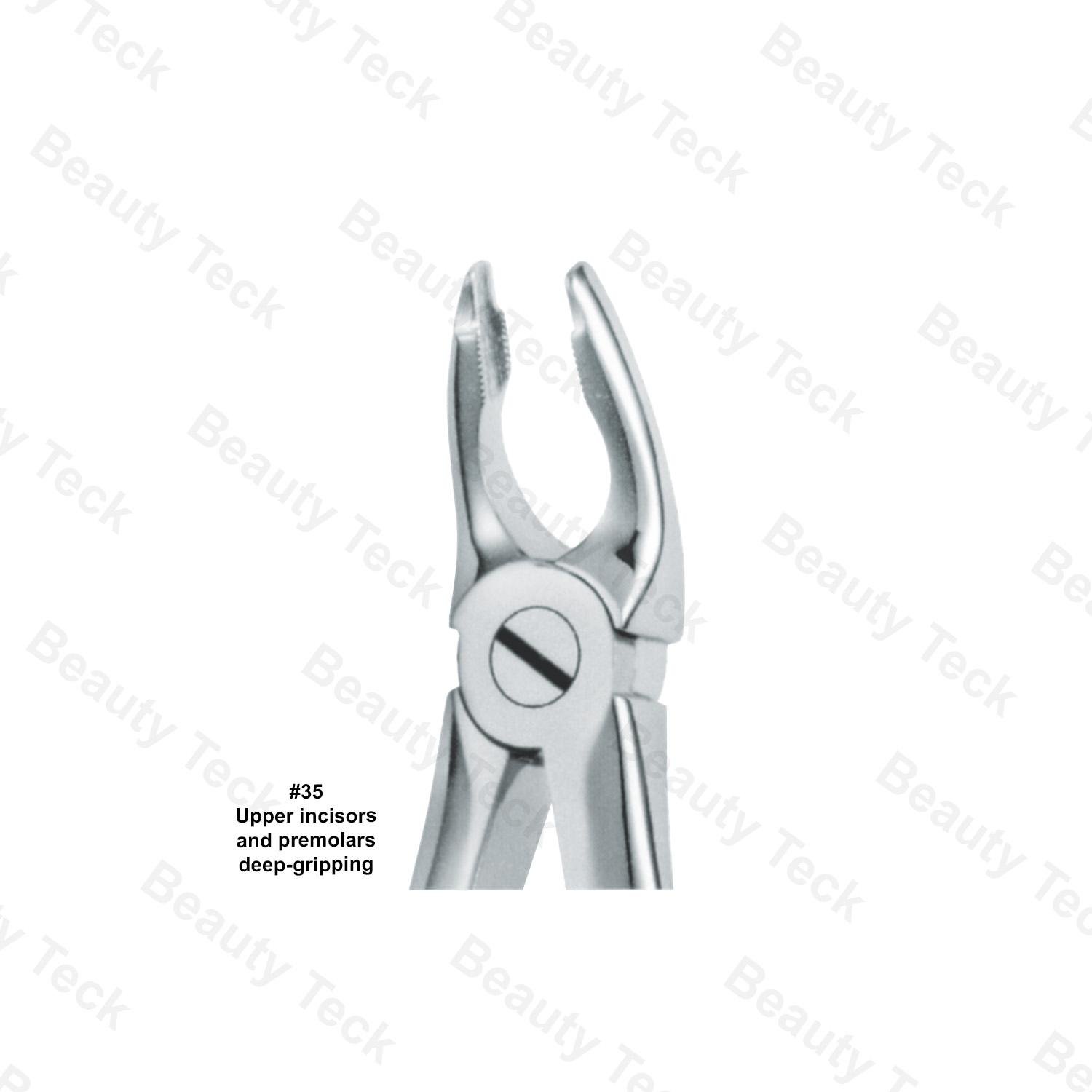 Extracting Forceps #35 English Pattern (Upper Incisors and Premolars, Deep-Gripping)