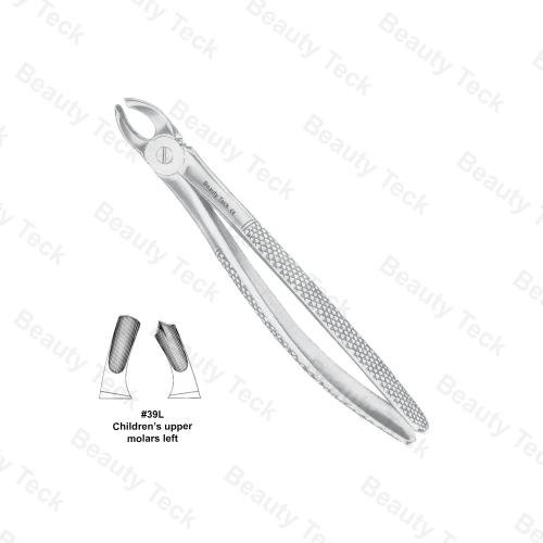 EXTRACTING FORCEPS  #39L ENGLISH PATTERN (CHILDREN'S UPPER MORALS LEFT)