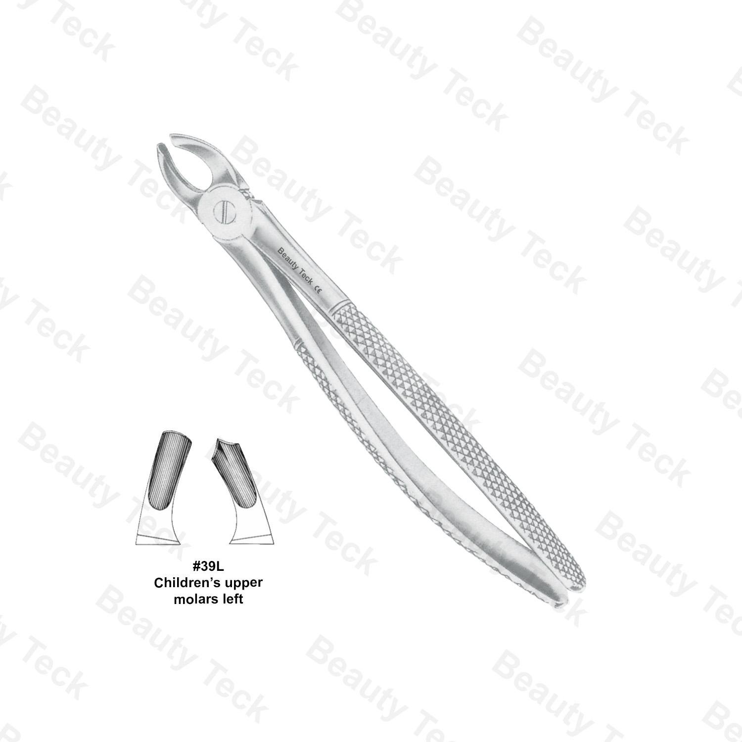 EXTRACTING FORCEPS  #39L ENGLISH PATTERN (CHILDREN'S UPPER MORALS LEFT)