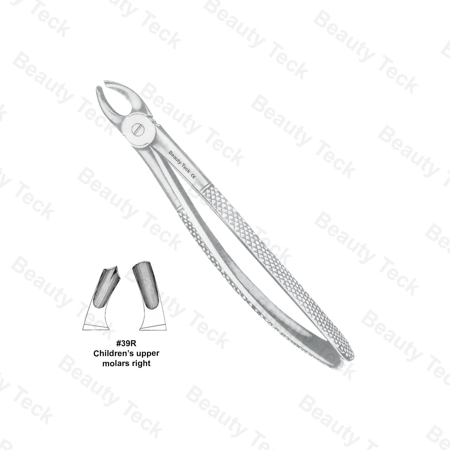 EXTRACTING FORCEPS # 39R ENGLISH PATTERN (CHILDREN'S UPPER MORALS RIGHT)