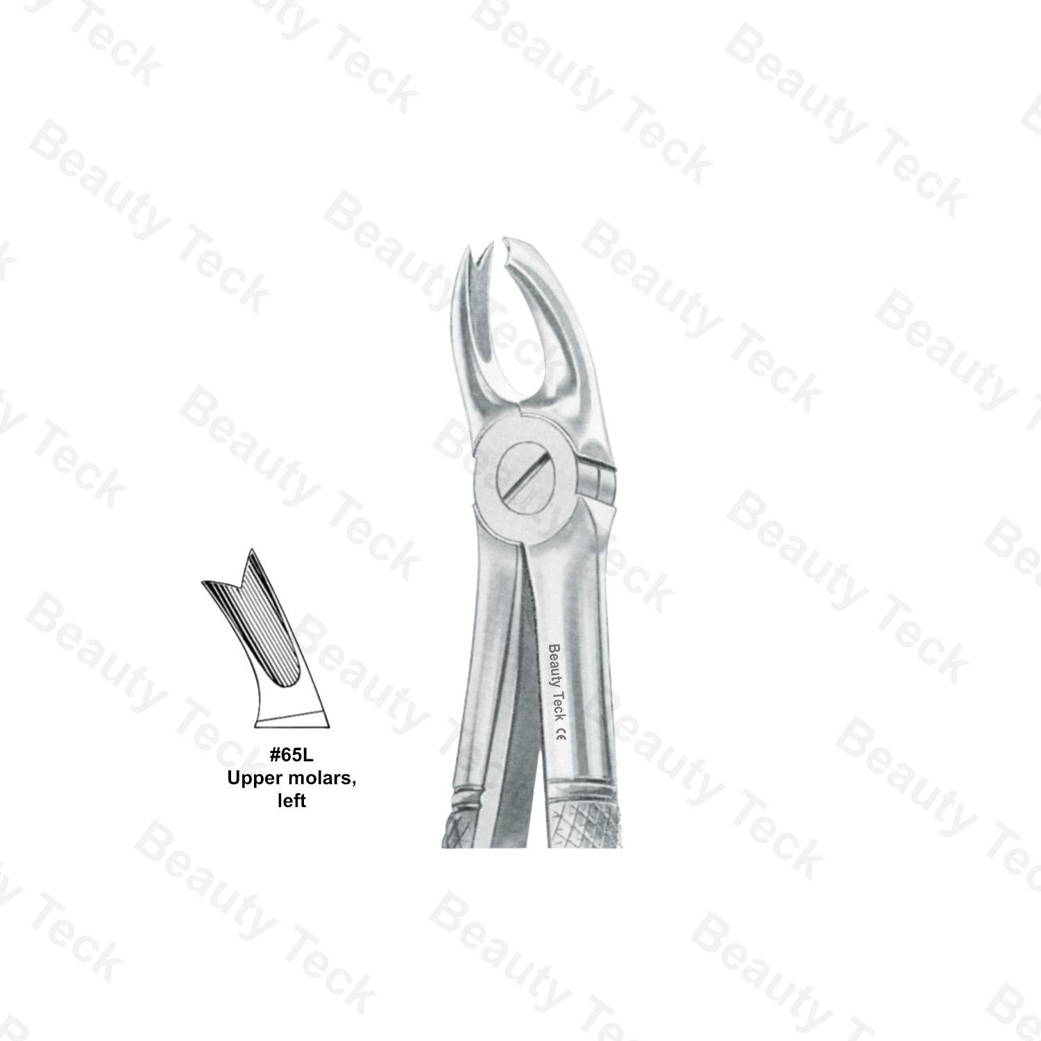 EXTRACTING FORCEPS  #65L ENGLISH PATTERN (UPPER MOLARS, LEFT )