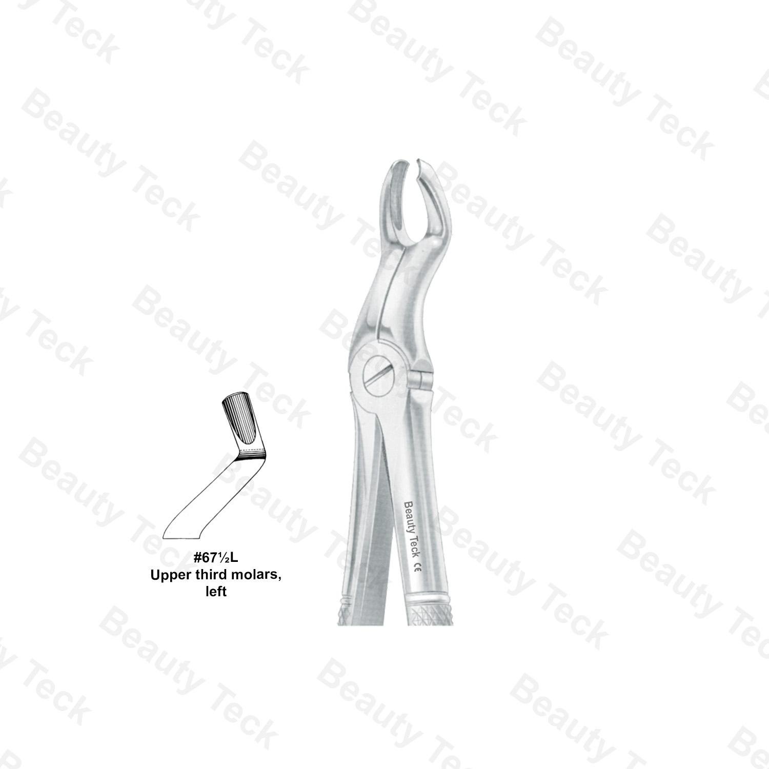EXTRACTING FORCEPS #67 1/2 L ENGLISH PATTERN (UPPER THIRD MOLARS, LEFT )