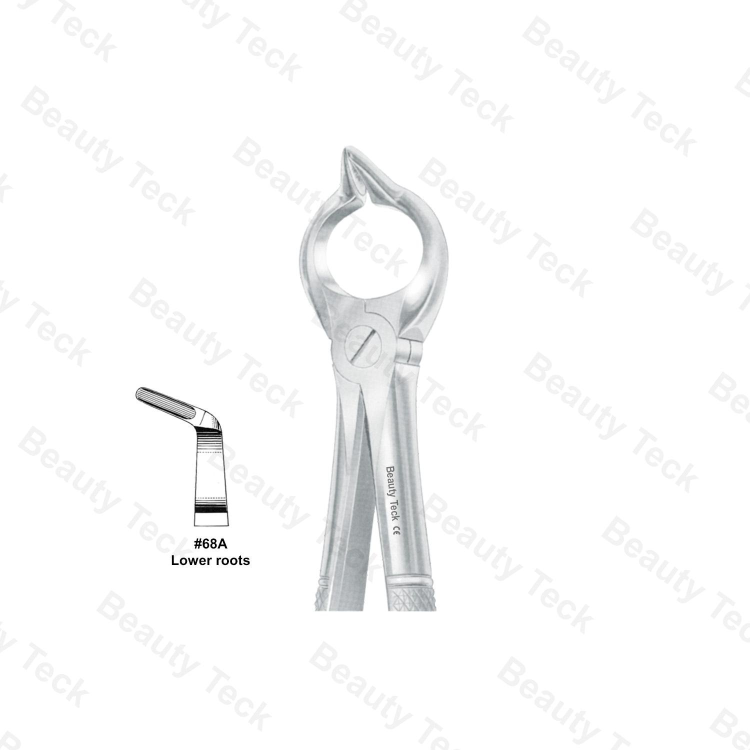 EXTRACTING FORCEPS  #68 A  ENGLISH PATTERN (LOWER ROOTS )