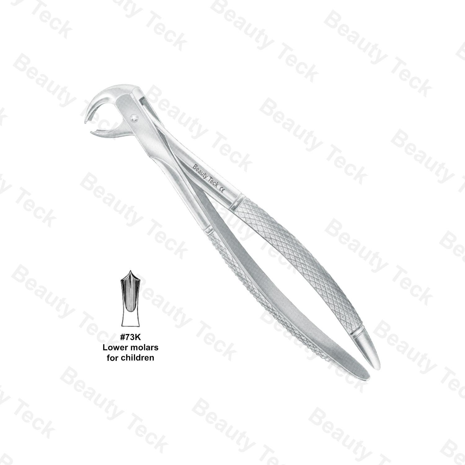 EXTRACTING FORCEPS  #73 K  L ENGLISH PATTERN (LOWER MOLARS FOR CHILDREN)