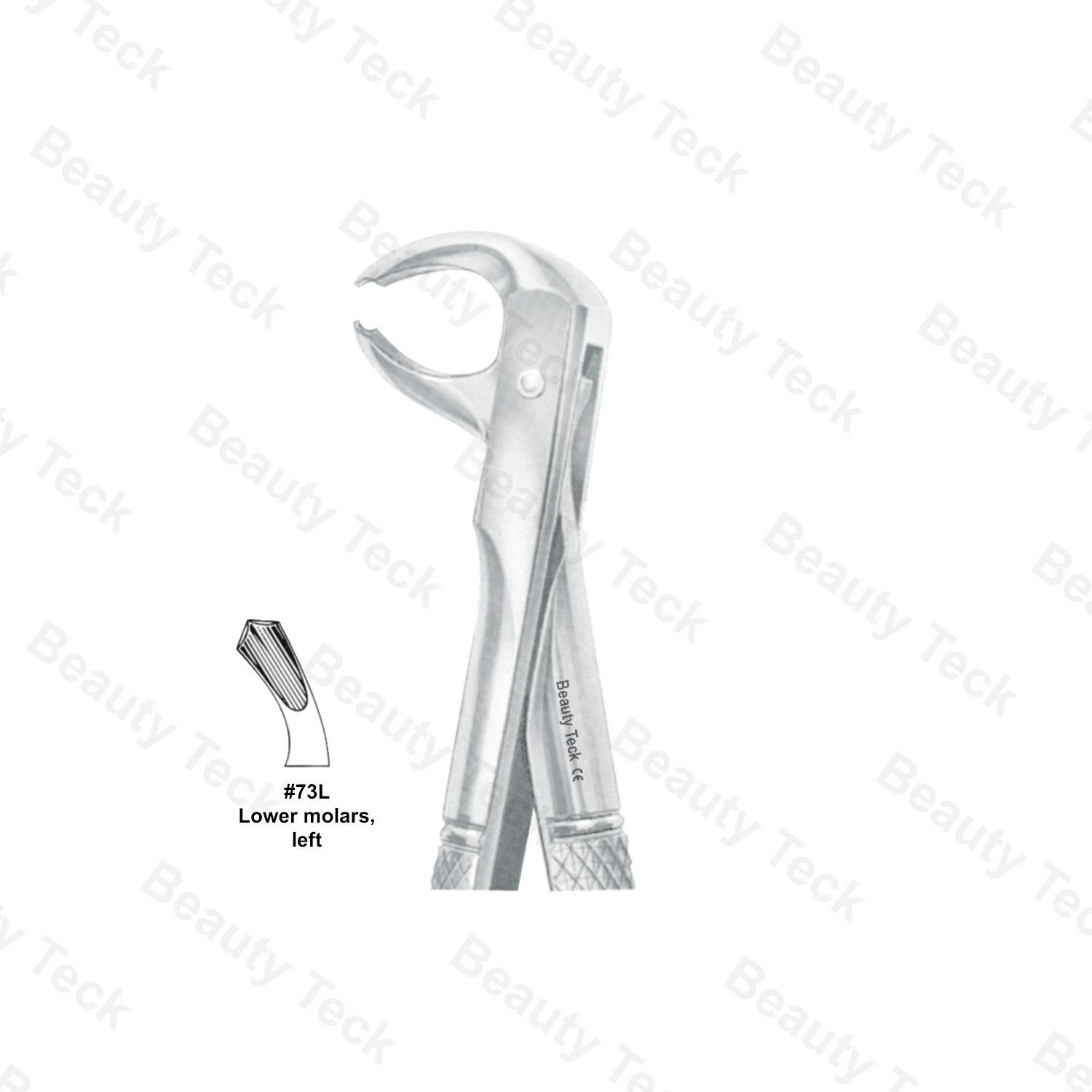 EXTRACTING FORCEPS  #73 L ENGLISH PATTERN (LOWER MOLARS, LEFT )