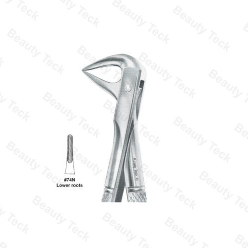 EXTRACTING FORCEPS #74 N  L ENGLISH PATTERN (LOWER ROOTS)