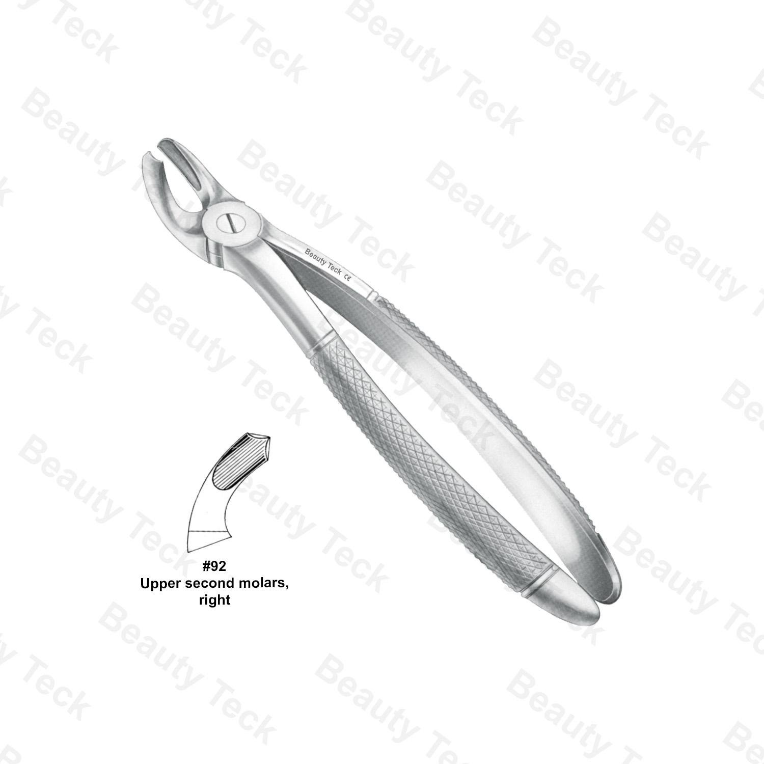 EXTRACTING FORCEPS #92 ENGLISH PATTERN (UPPER SECOND MOLARS, RIGHT )