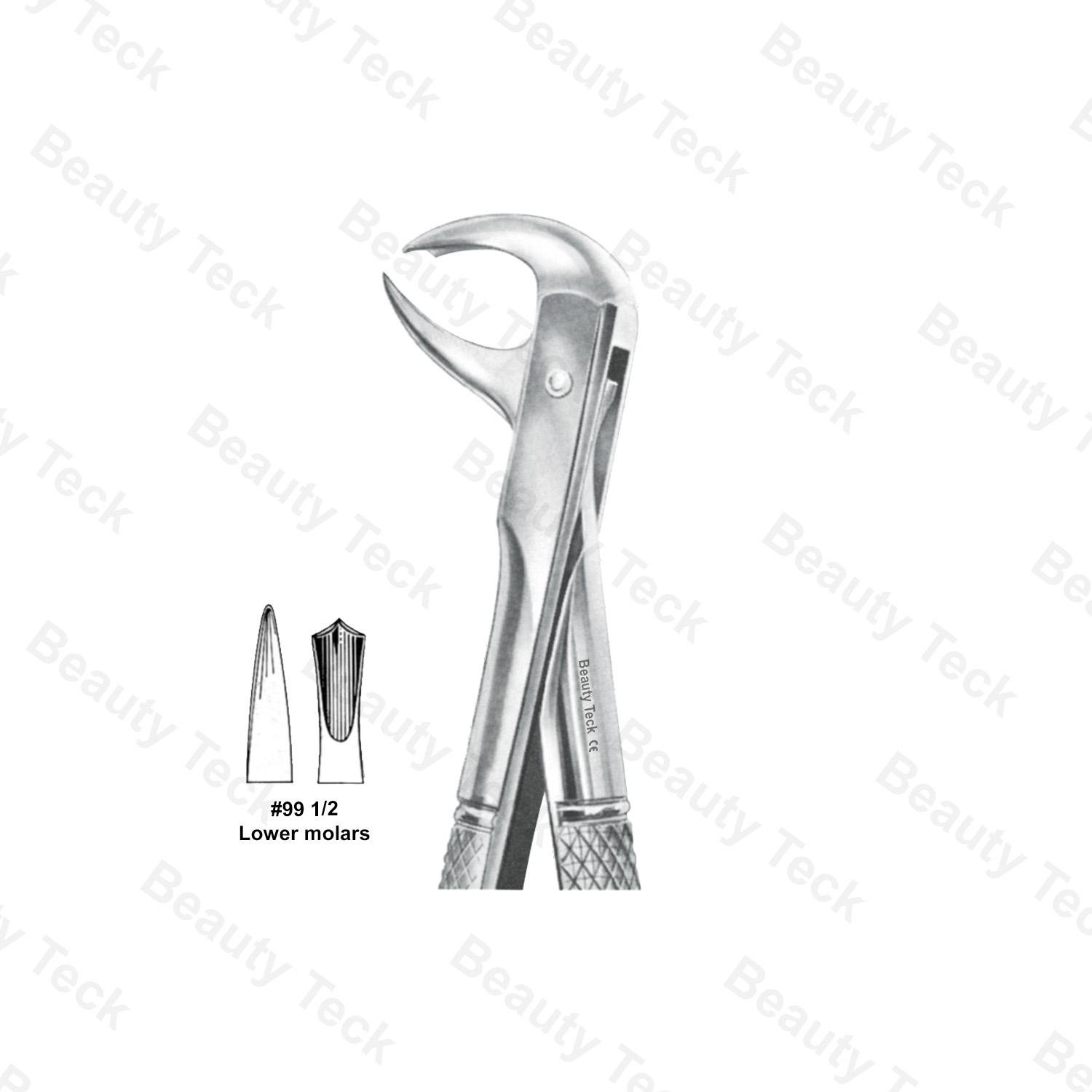 EXTRACTING FORCEPS  #99 1/2 ENGLISH PATTERN ( LOWER MOLARS )