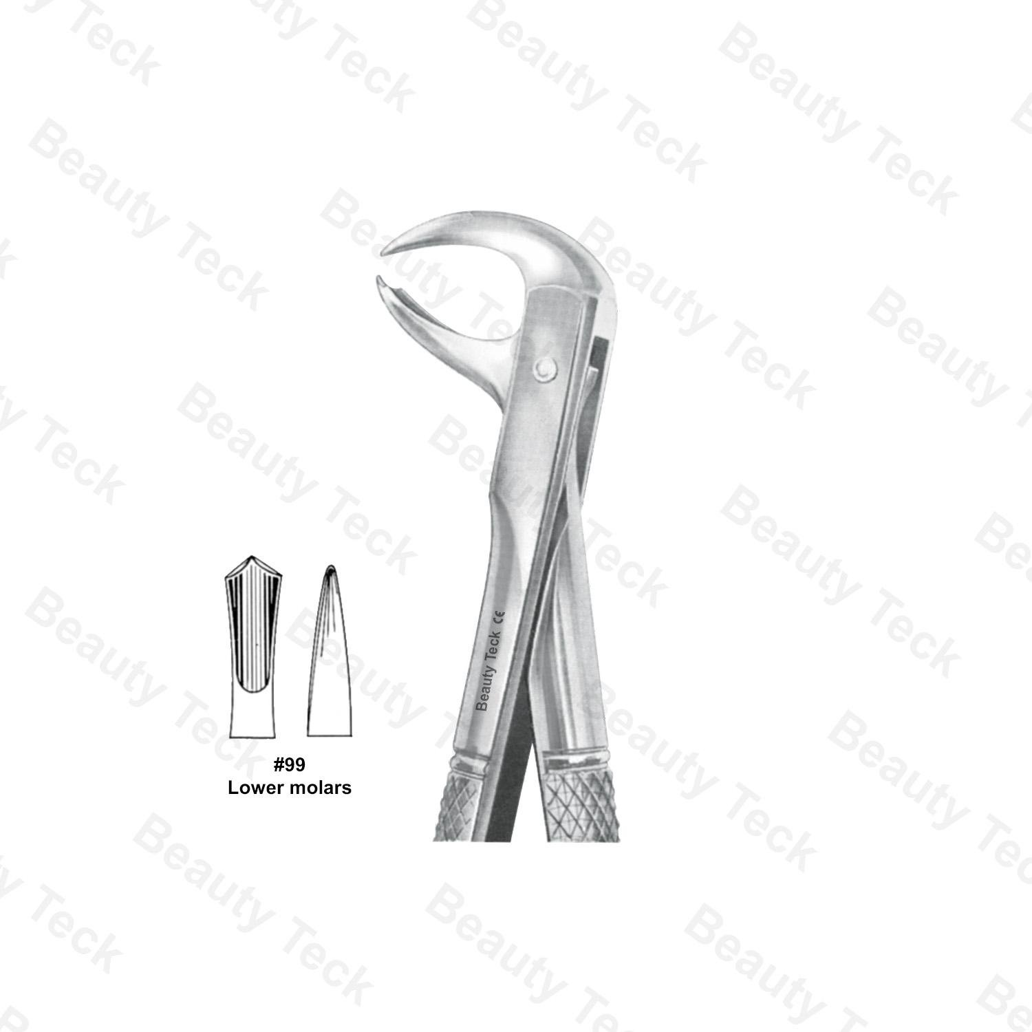 EXTRACTING FORCEPS  #99 ENGLISH PATTERN ( LOWER MOLARS )
